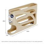 4-Tier Sliding Egg Dispenser | Auto-Rolling Holder for Fridge, Freezer & Countertop
