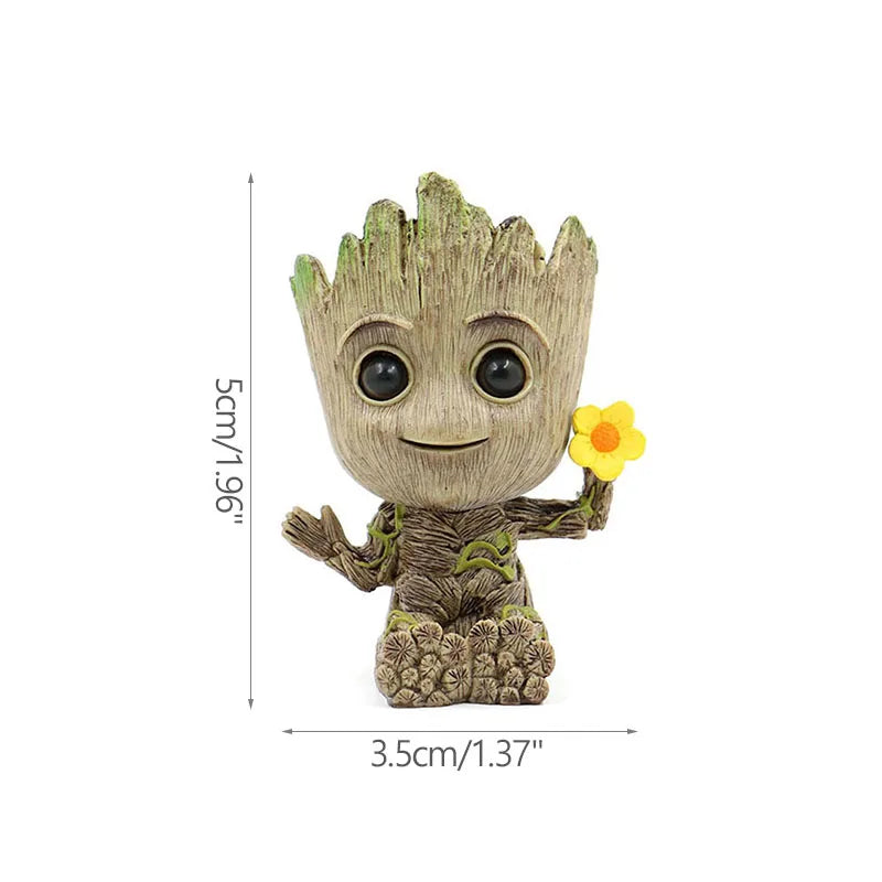 Groot Figurine Desktop Ornament | Cartoon Tree Man Miniature Decor