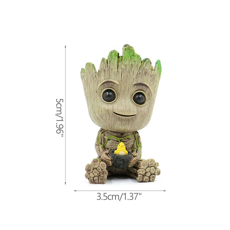 Groot Figurine Desktop Ornament | Cartoon Tree Man Miniature Decor