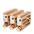 4-Tier Sliding Egg Dispenser | Auto-Rolling Holder for Fridge, Freezer & Countertop