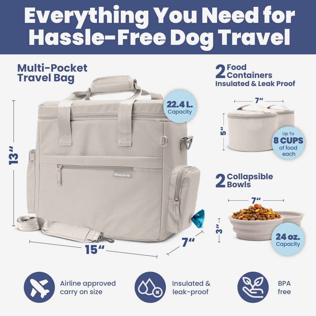 The Original Doggy Bag® Dog Travel Bag for Supplies (Personalize it!)