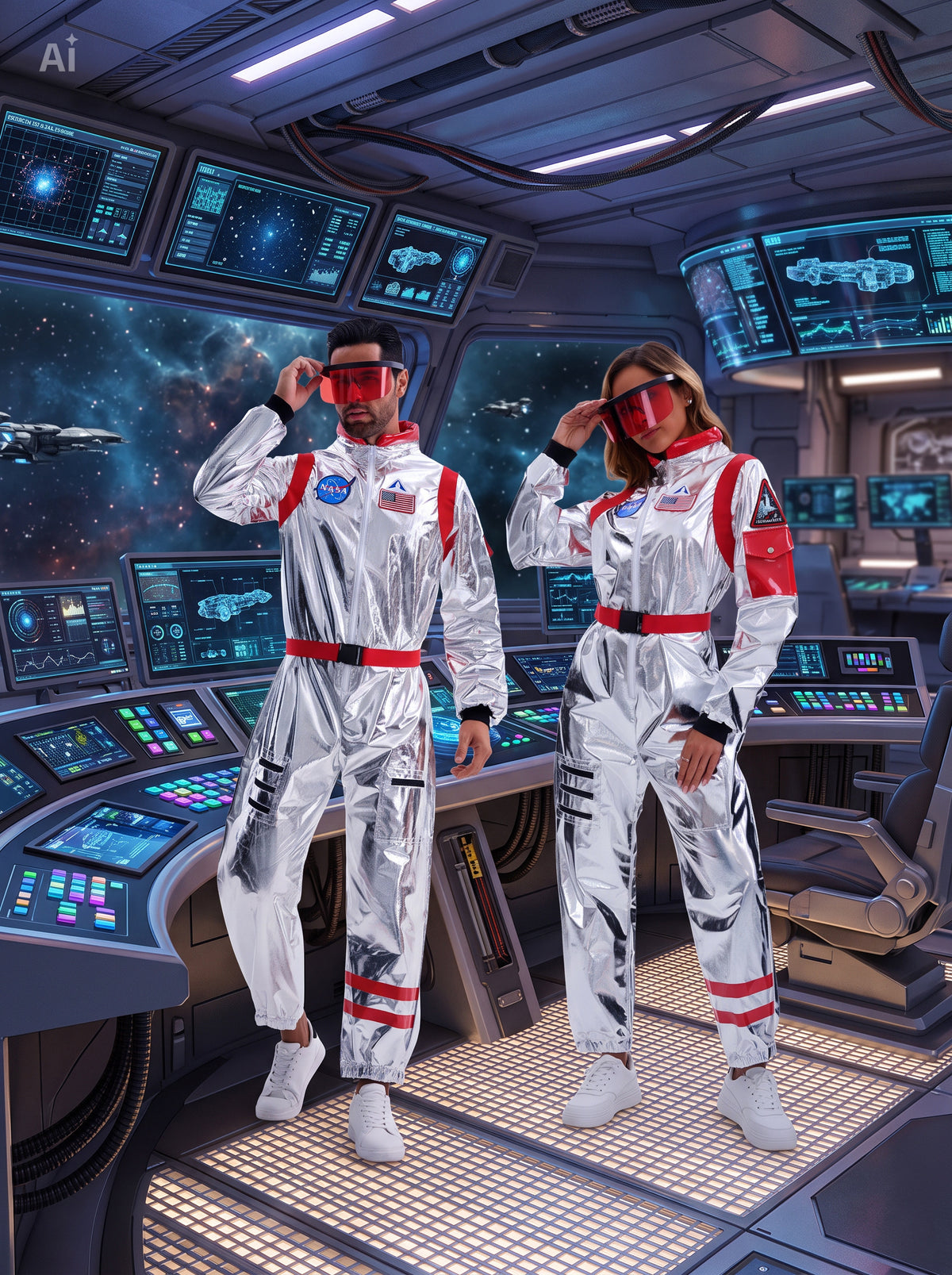 Astronaut Space Suit Costume – Adult Unisex Halloween & Cosplay Jumpsuit