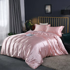 Luxury Satin Bedding Set – Viscose Duvet Cover with Pillowcases & Sheet
