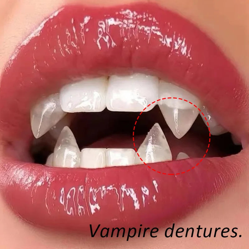 Vampire Fang Dentures & Halloween Costume Props