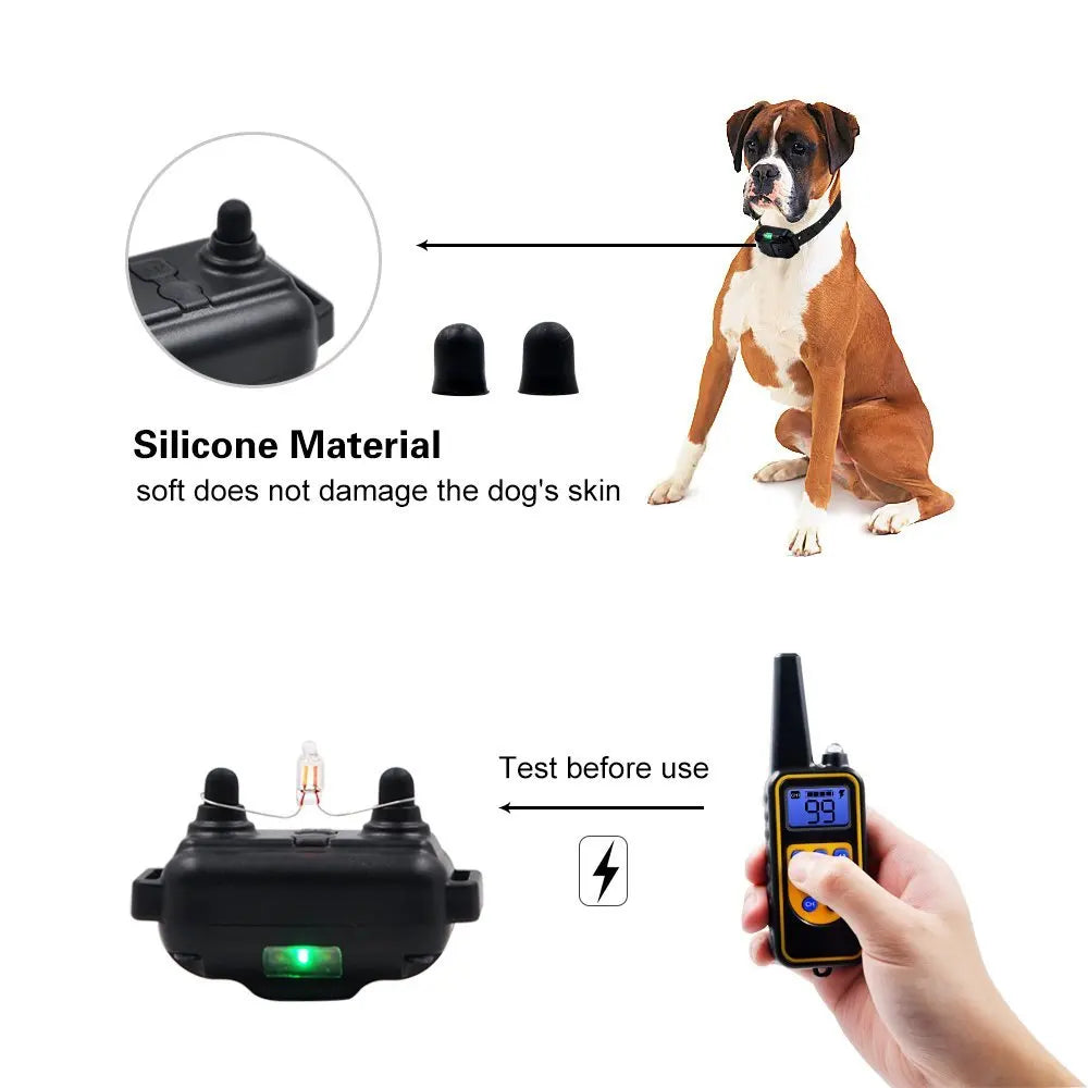 Remote Dog Training Collar – Waterproof, Rechargeable, 875-Yard Range