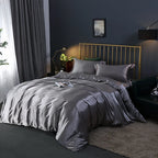 Luxury Satin Bedding Set – Viscose Duvet Cover with Pillowcases & Sheet