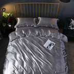 Luxury Satin Bedding Set – Viscose Duvet Cover with Pillowcases & Sheet