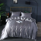 Luxury Satin Bedding Set – Viscose Duvet Cover with Pillowcases & Sheet