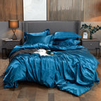 Luxury Satin Bedding Set – Viscose Duvet Cover with Pillowcases & Sheet