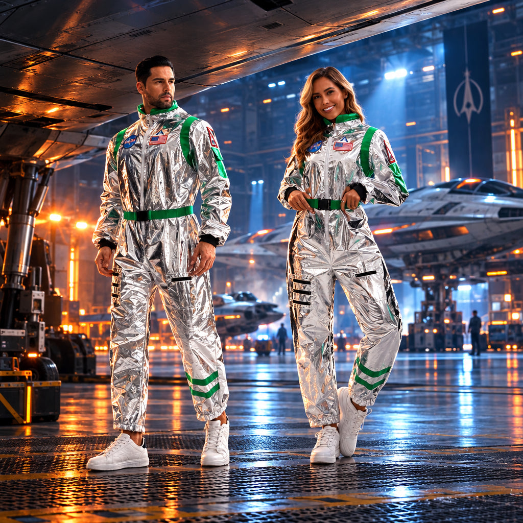 Astronaut Space Suit Costume – Adult Unisex Halloween & Cosplay Jumpsuit