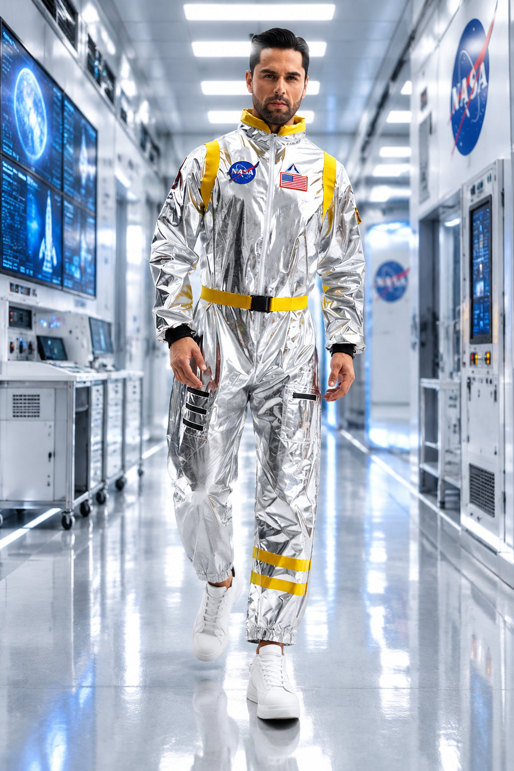 Astronaut Space Suit Costume – Adult Unisex Halloween & Cosplay Jumpsuit