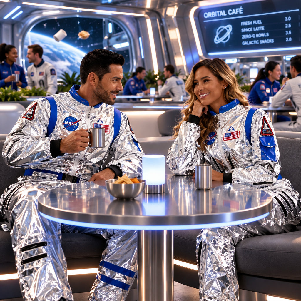 Astronaut Space Suit Costume – Adult Unisex Halloween & Cosplay Jumpsuit