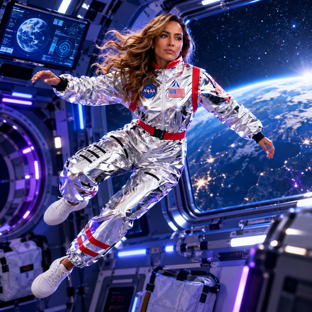 Astronaut Space Suit Costume – Adult Unisex Halloween & Cosplay Jumpsuit