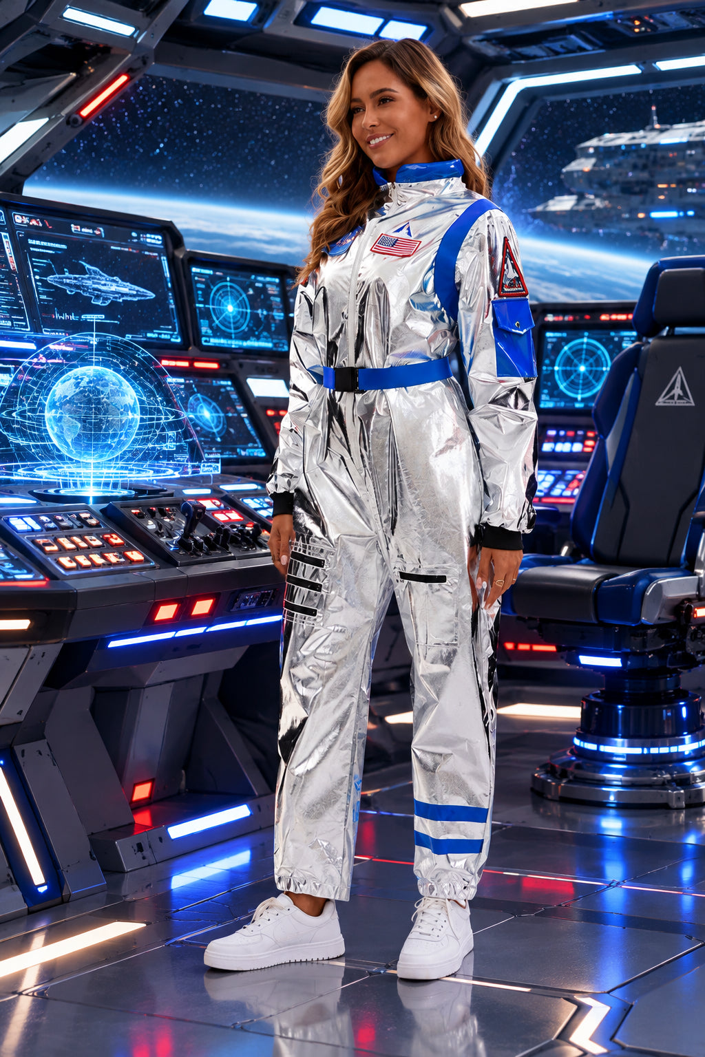Astronaut Space Suit Costume – Adult Unisex Halloween & Cosplay Jumpsuit