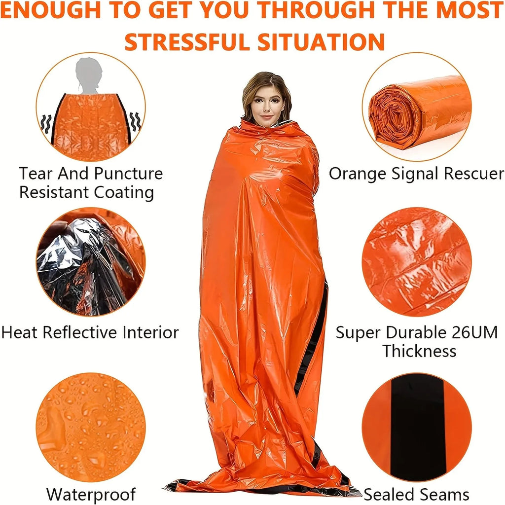 Emergency Survival Sleeping Bag – Waterproof Mylar Thermal Sack for Camping & Rescue