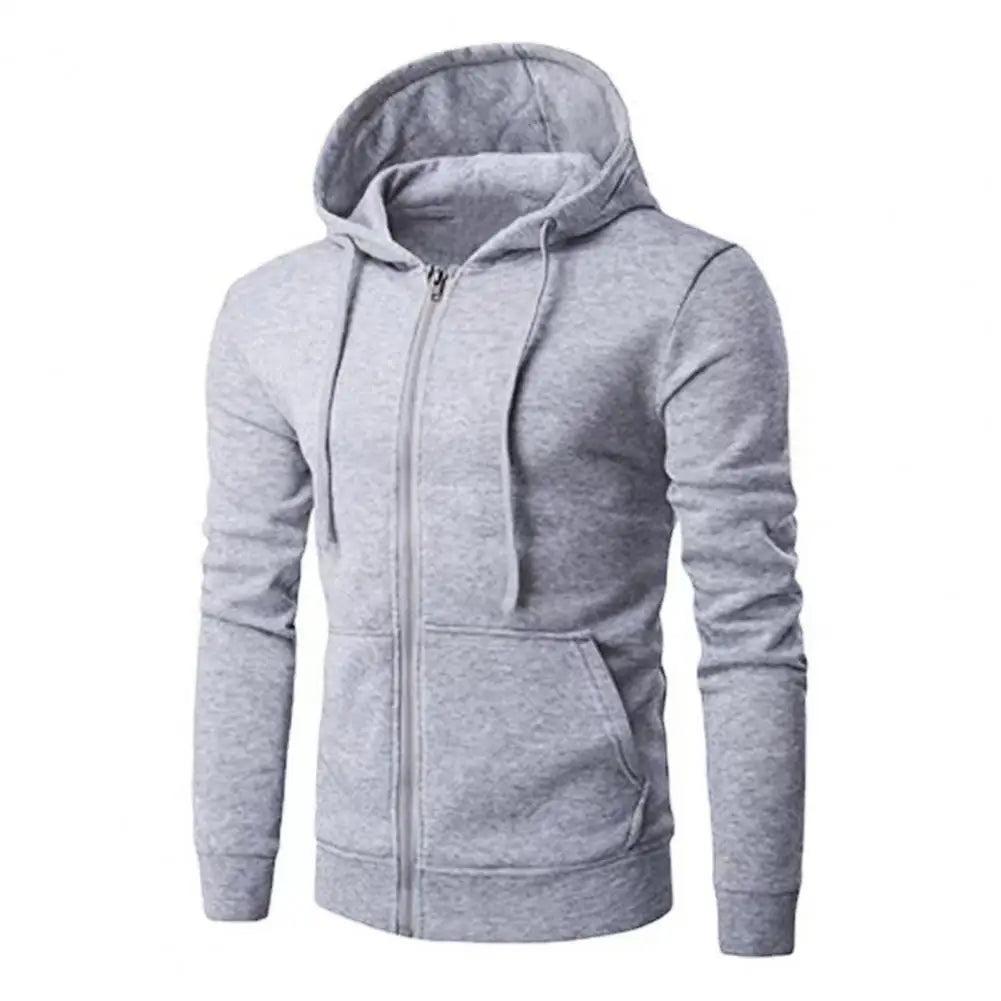 Men's Zip-Up Hoodie Sweatshirt – Slim Fit Casual Jacket