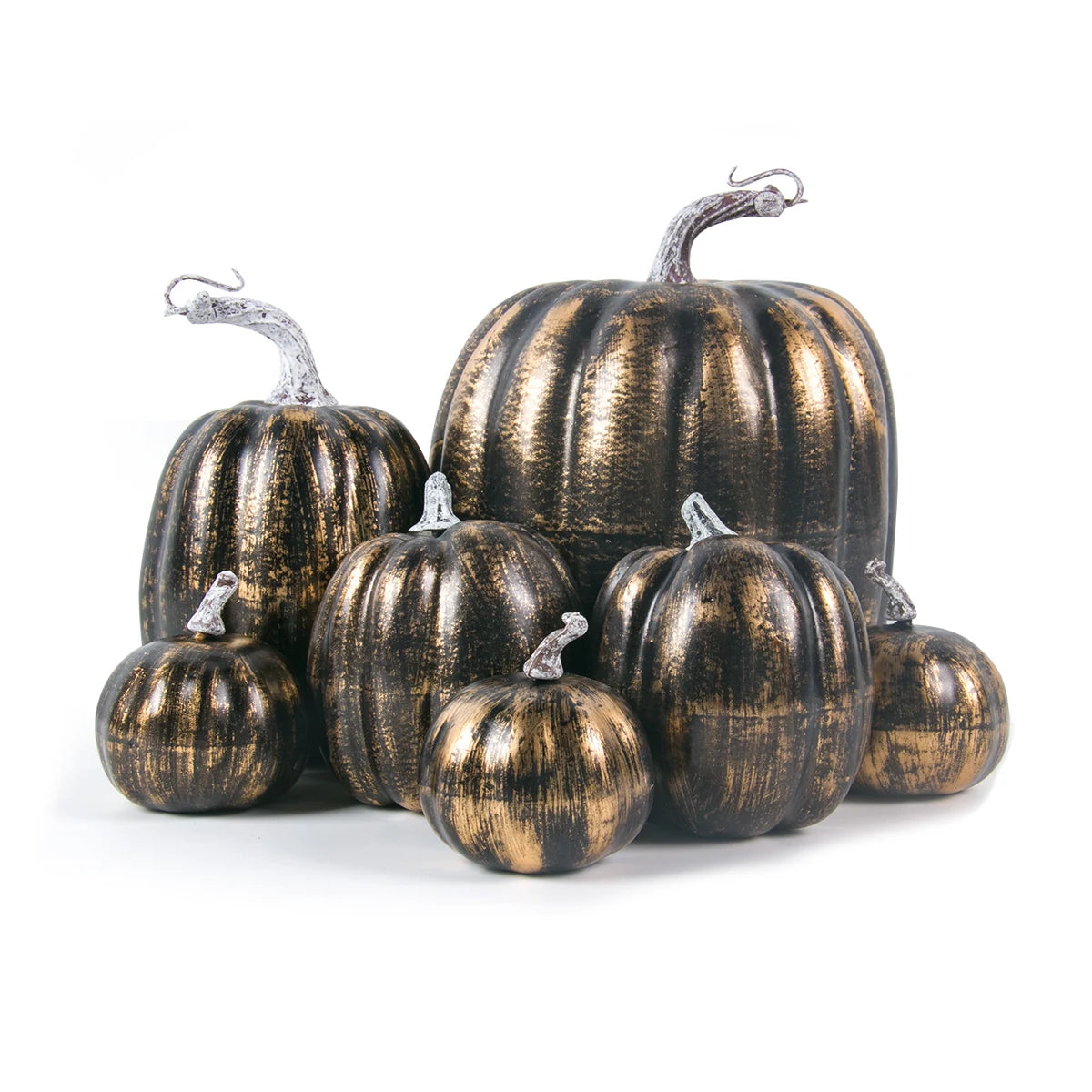 7-Piece Artificial Pumpkin Set – Assorted Farmhouse Fall & Thanksgiving Décor