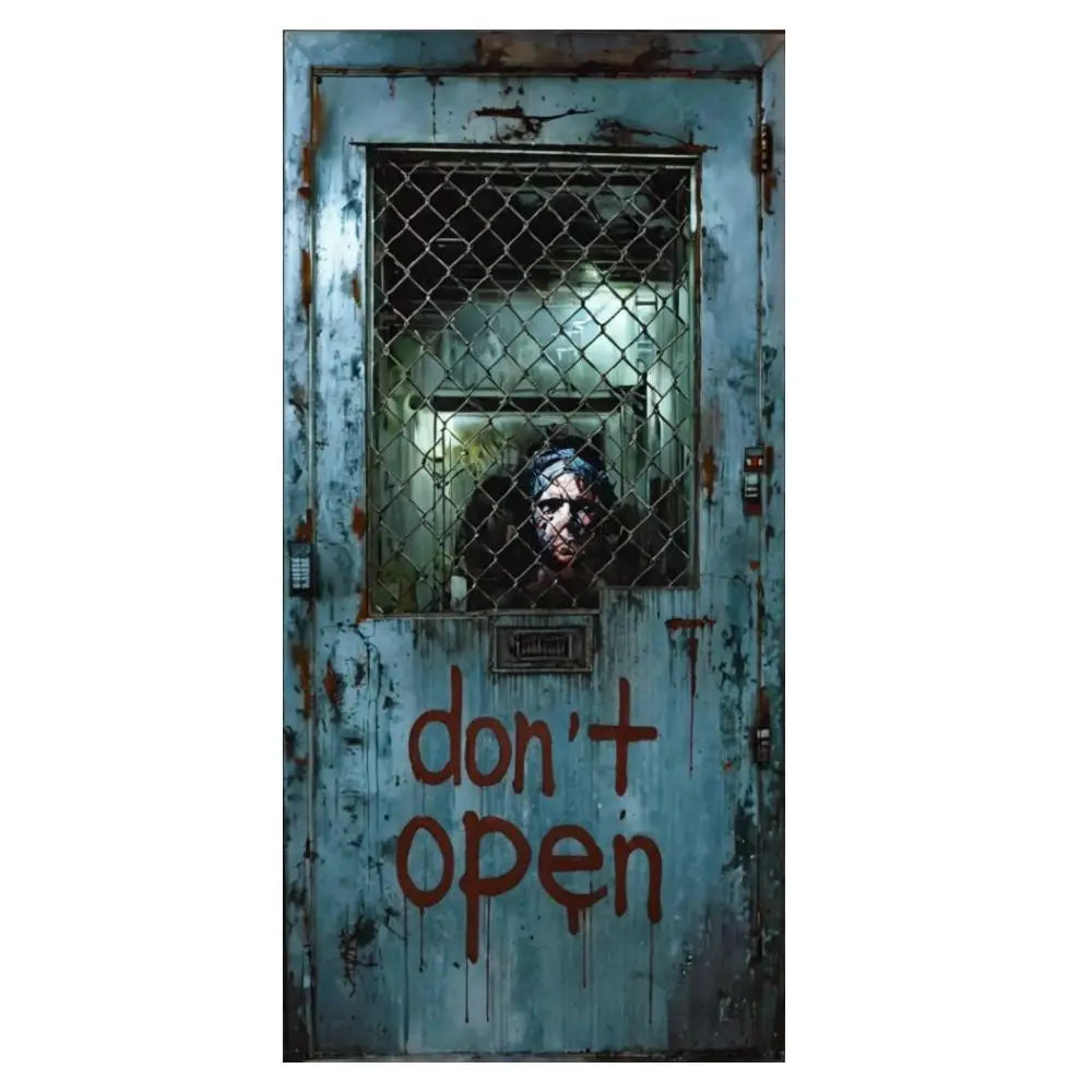 Halloween Door Cover Backdrop — Horror Movie Character Banner 185x90cm
