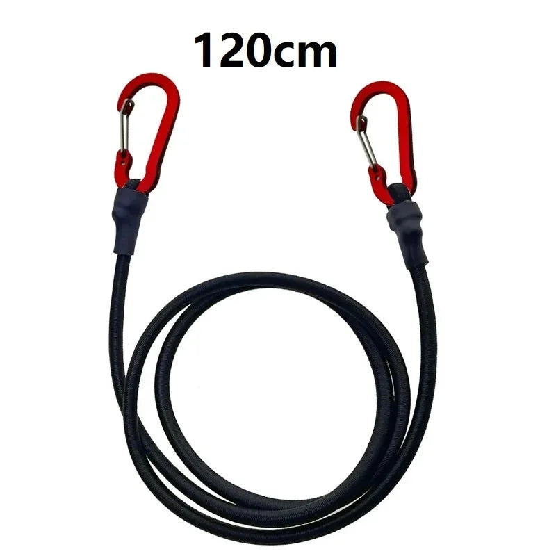 Heavy Duty Bungee Cord with Carabiner Hooks – Elastic Tie-Down Strap for Camping, Cycling & Kayak