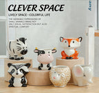 Cute Animal Ceramic Succulent Planter – Balcony & Desktop Home Decor