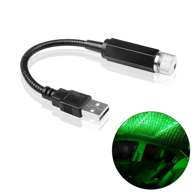 Mini Star Galaxy Projector Light – USB Car Roof & Ceiling Night Lamp