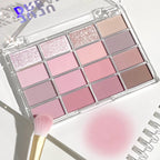 16-Color Earth Tone Eyeshadow Palette – Matte & Shimmer