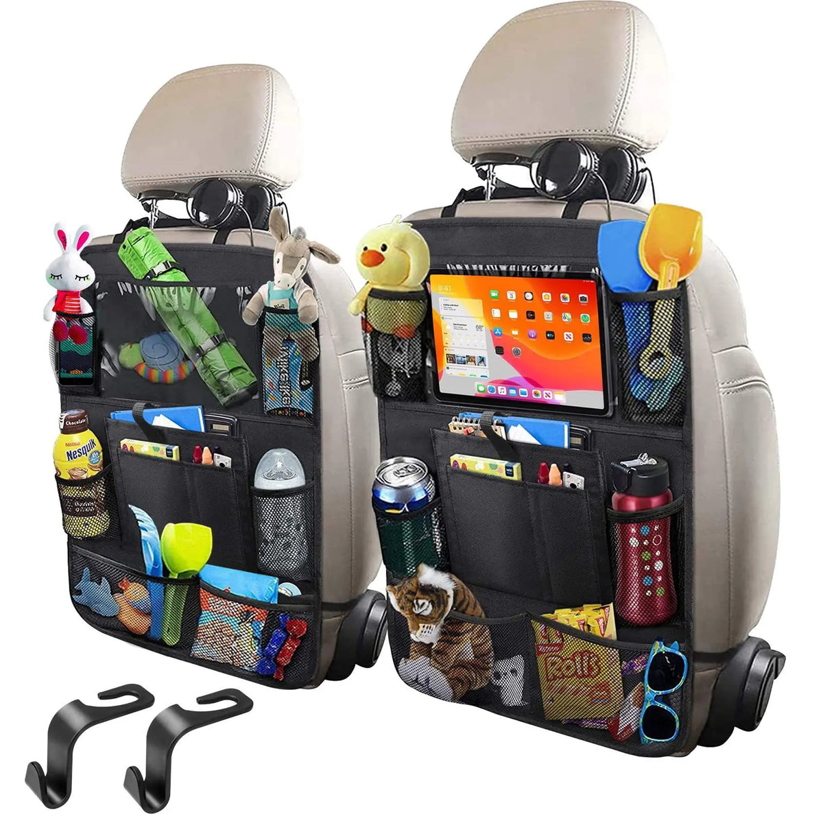 Car Seat Back Organizer with Tablet Holder