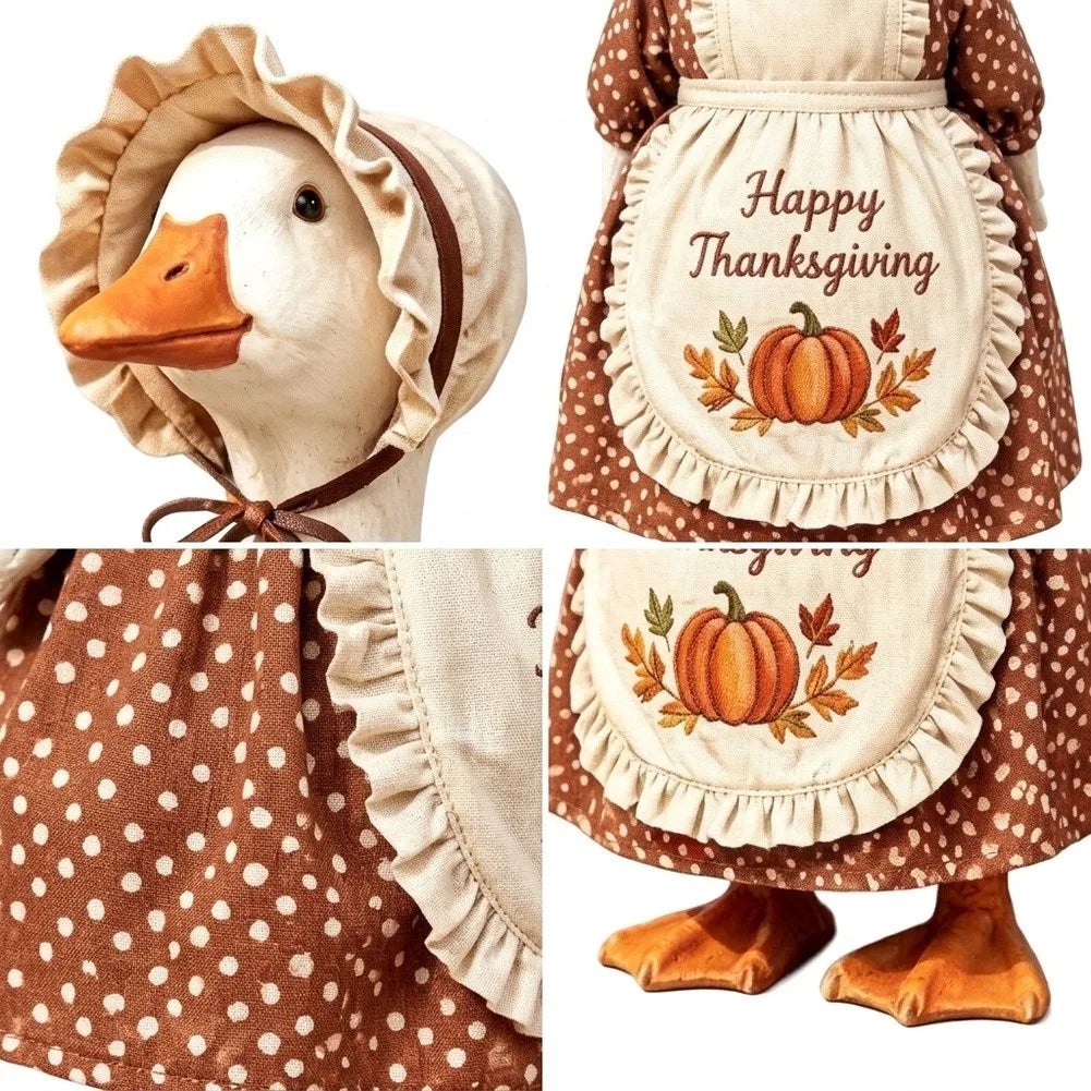 Thanksgiving Goose Outfit with Headband – 23-Inch Porch Décor