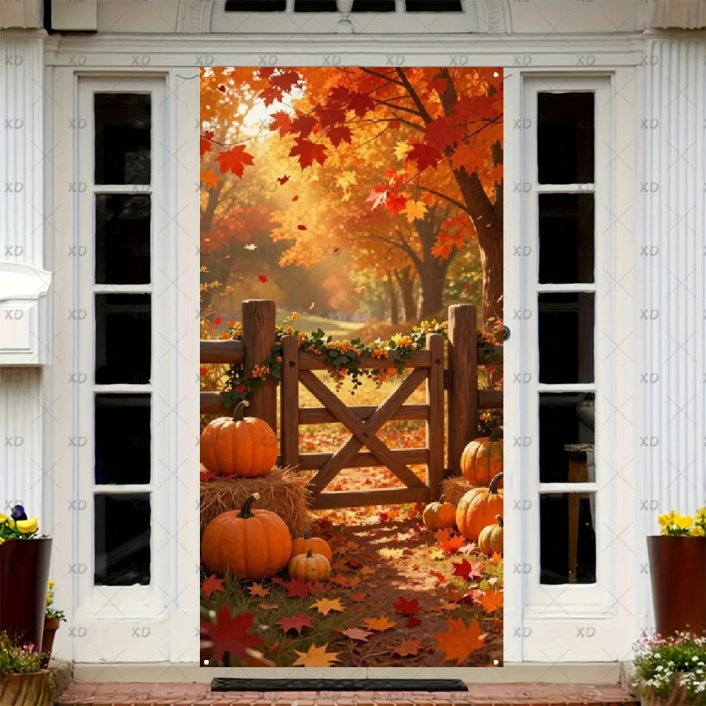 Fall Thanksgiving Harvest Party Backdrop Banner