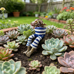 Leggy Resin Sitting Planter – Cute Cantilevered Flowerpot for Plant Lovers