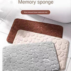3D Cobblestone Embossed Bath Mat | Non-Slip, Absorbent & Machine Washable