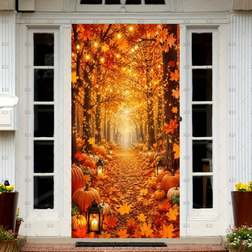 Fall Thanksgiving Harvest Party Backdrop Banner
