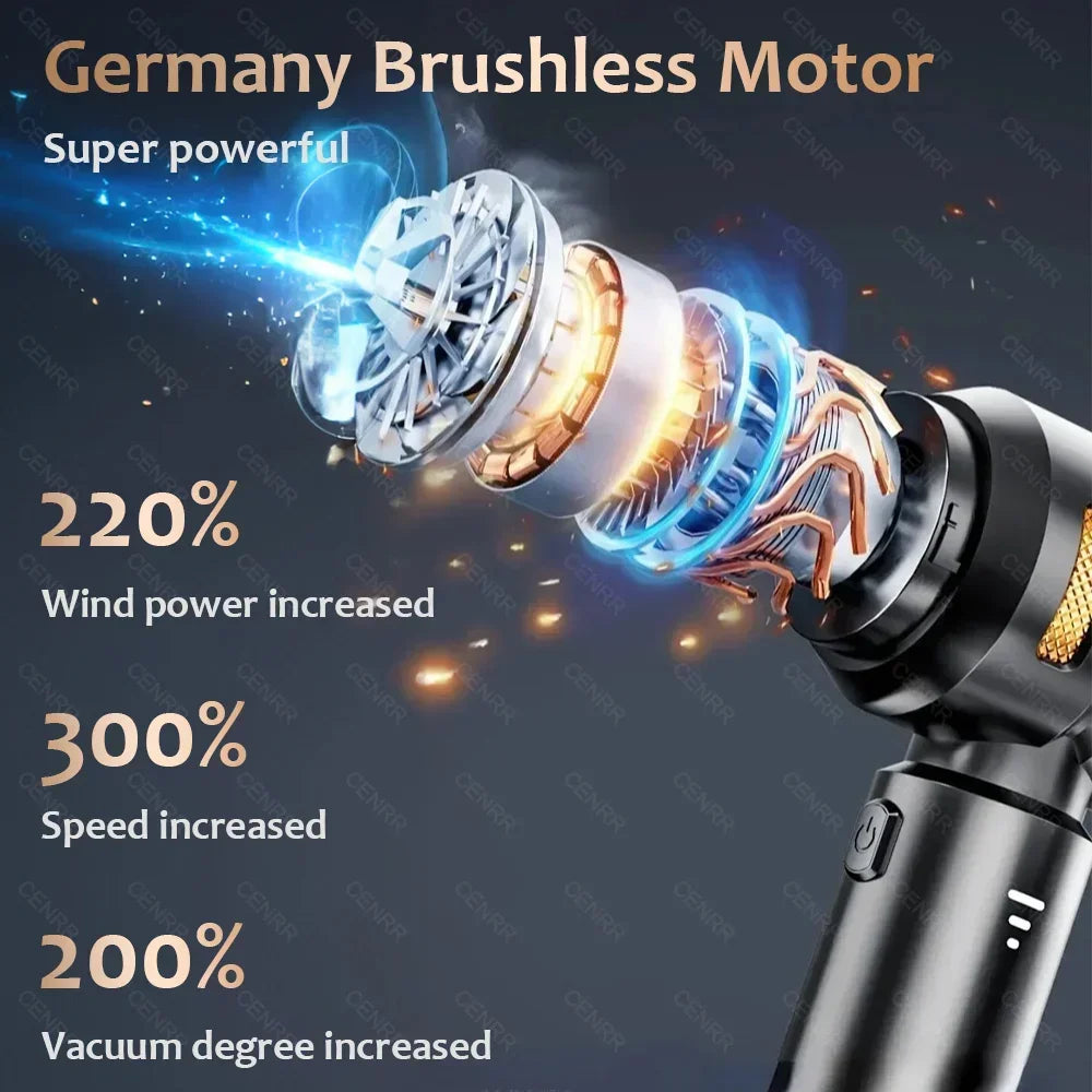 Wireless Car Vacuum Cleaner – Powerful Handheld Cordless