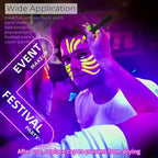 VERONNI UV Neon Glow Face Paint Crayon Sticks — Blacklight Body Paint for Halloween, Mardi Gras & Parties
