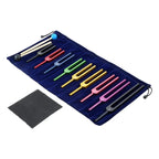 9-Piece Color Tuning Fork Set for Sound Healing & Chakra Therapy