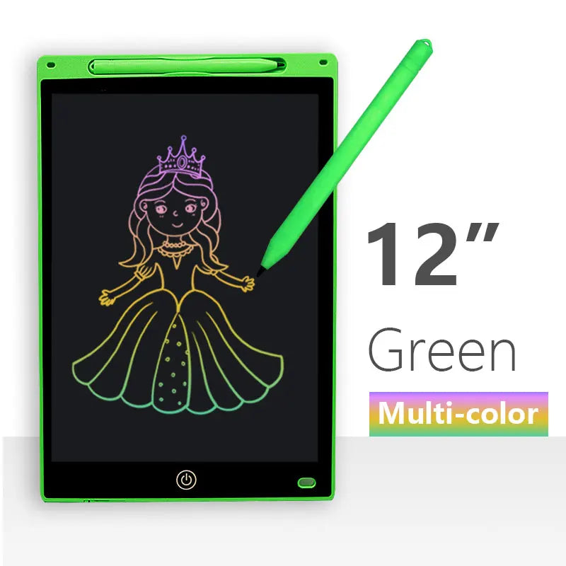 Kids LCD Writing & Drawing Tablet – 8" & 12" Colorful Screen