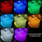 RGB Car Interior Ambient Foot Strip Lights – App & Remote Control LED Kit