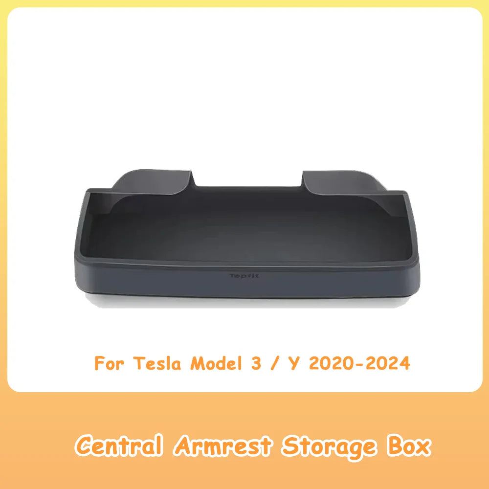 Silicone Armrest Storage Box for Tesla Model 3, Y, Highland & Juniper