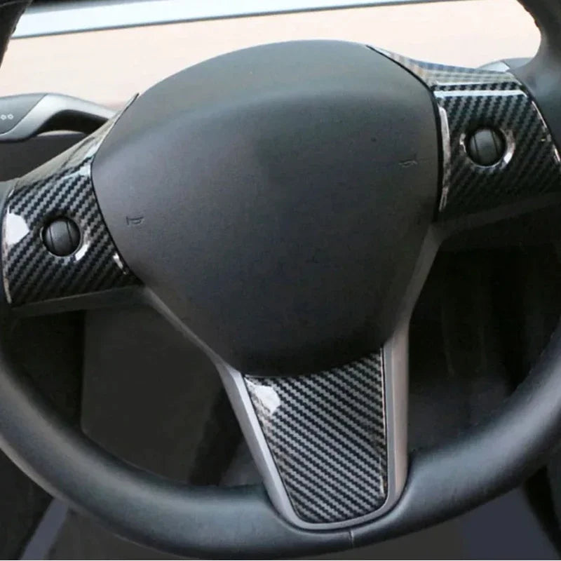 Tesla Model 3 & Y Steering Wheel Panel Cover Sticker