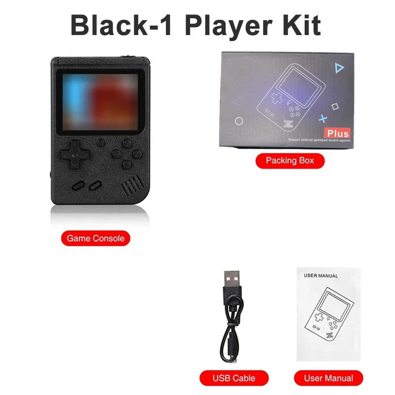 Retro 8-Bit Handheld Game Console with 400 Built-In Games