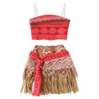 Girls' Moana Two-Piece Costume Dress | Polynesian Princess Dress-Up