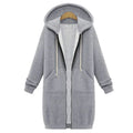 Women's Thicken Hoodie Parka – Loose Hooded Sweatshirt Jacket