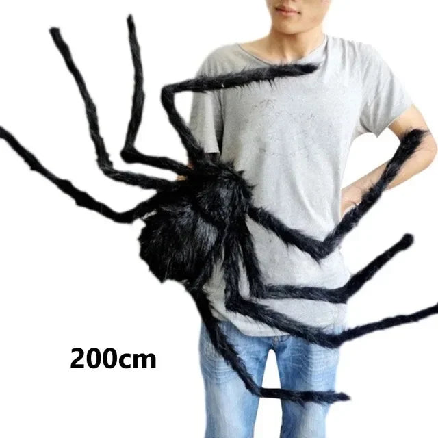 Halloween Giant Spider & Cobweb Decoration Set — Indoor & Outdoor Party Decor