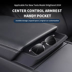 Silicone Armrest Storage Box for Tesla Model 3, Y, Highland & Juniper