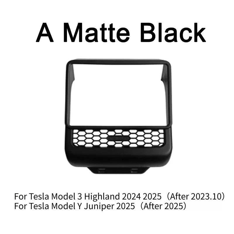 Rear Screen Cover & Back Air Vent Trim for Tesla Model Y Juniper & Model 3 Highland (2024–2026)