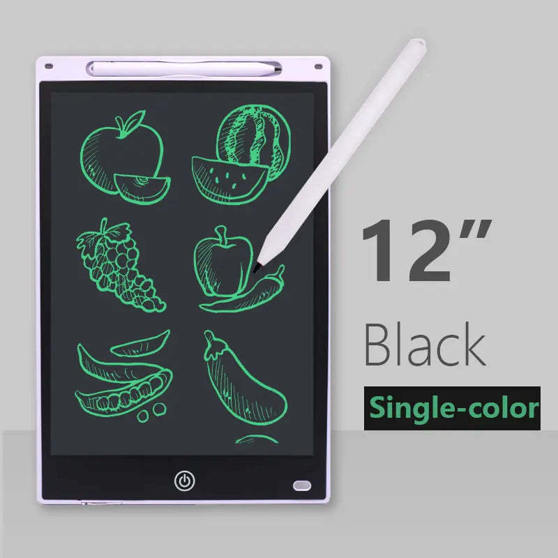 Kids LCD Writing & Drawing Tablet – 8" & 12" Colorful Screen