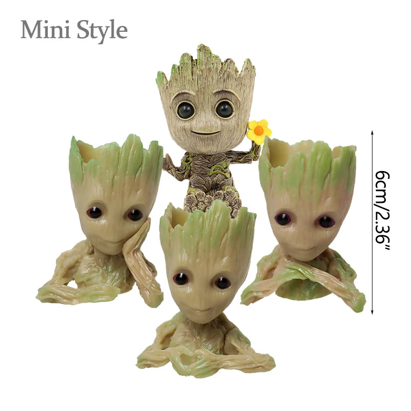 Groot Figurine Desktop Ornament | Cartoon Tree Man Miniature Decor