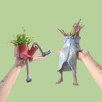 Leggy Resin Sitting Planter – Cute Cantilevered Flowerpot for Plant Lovers