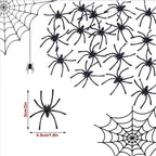 Halloween Giant Spider & Cobweb Decoration Set — Indoor & Outdoor Party Decor
