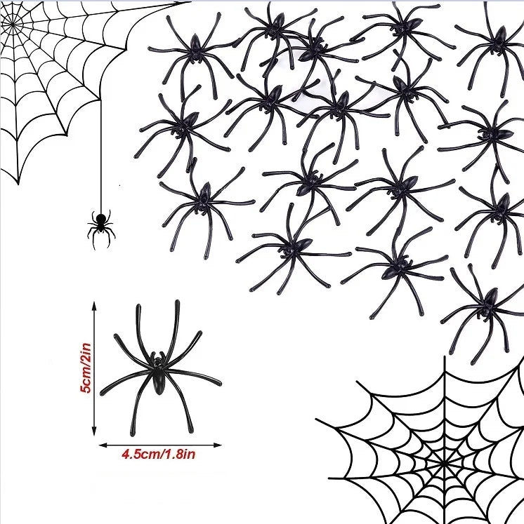 Halloween Giant Spider & Cobweb Decoration Set — Indoor & Outdoor Party Decor